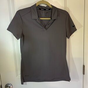 Nike Women's Gray Short-Sleeve Dri-FIT Polo